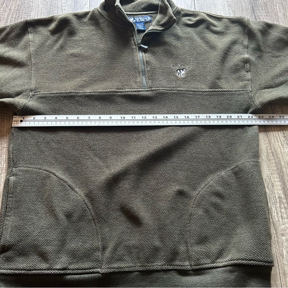 Big Dogs Vintage 1/4 Quarter Zip Pullover Sweater Men's Medium Size Green 90s - Picture 6 of 6